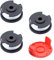 Bobina para Desbrozadora 3 Piezas Línea de Bobina de Corte de Césped para bobina de recambio para cortacésped Bosch (Longitud: 6m, Ø1,65mm con tapa de bobina) ART 24, 27, 30 y ART 30-36 LI