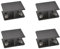 INCREWAY Abrazadera de vidrio, paquete de 4 soportes ajustables de doble cara de aleación de aluminio para estante de vidrio, soporte de abrazadera de clip de vidrio para 14-16 mm de grosor, 180