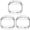 WratryParts - Tanque de tubo de vidrio transparente de burbujas de grasa, 3 piezas, para kit Vaporesso GEN 80S, kit Gen 200, kit Armour S con tanque iTank 2 RTA (grasa)