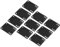 PATIKIL 1/8 Skateboard Riser Pads, 10er Pack PU 3x2 Skateboard Riser Pads geneigte Keilstoßdämpfer für Skateboard Truck, Schwarz