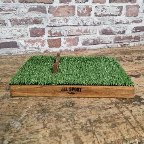 ALL SPORT VINTAGE - Rugby-Ball Green aus Massivholz, dunkel gefärbt – der Senior. Französische Marke.