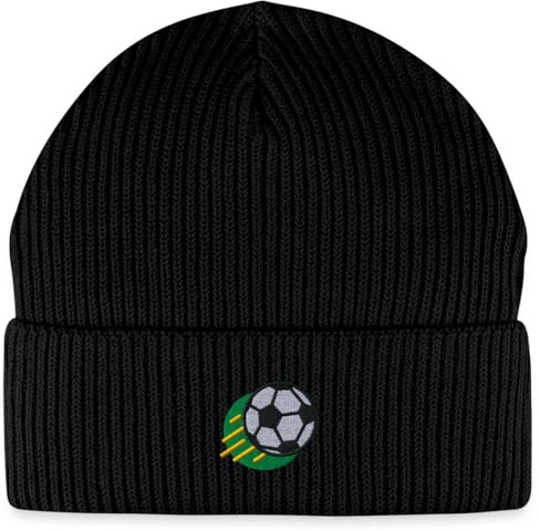 Spreadshirt Fußball Stickerei Fisherman Beanie Bio Mütze