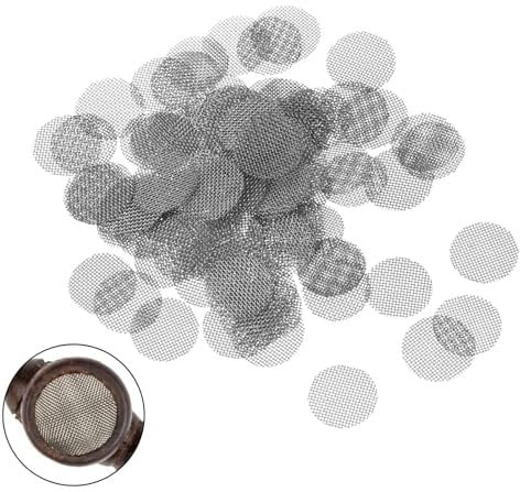 Schermi di Tubo,Inserto setacci Bong 15 mm Ø 120 pezzi,Metallo Setaccio,100 PCS Vaporizzatore Erba in Acciaio Inossidabile Bong Gauzes Filtri Pipetta per Fumare Narghilè Tabacco da Fumo