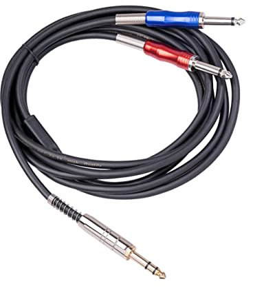 UPKOCH 3m Guitar Cable Stereo Male to Dual Mono Male Audio Converter Wire Low Loss Sound Transmission for Amplifiers Mixer and Instruments