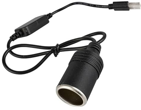 1 Pcs USB Port to 12V Car Cigarette,1.2m Lighter Socket Female Converter Adapter Cord,5V USB to 12V Socket Female Converter Adapter Cord For Car Cigarette Lighters Driving Recorder DVR Dash Camera GPS