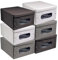 MAURY'S Ordine Perfetto con Scatole e Contenitori per Armadio, Organizzatori Rigidi e Salvaspazio. Sottoletto e per Vestiti. Ideali per Trasloco 48x36x19 cm colori assortiti (Neutre)