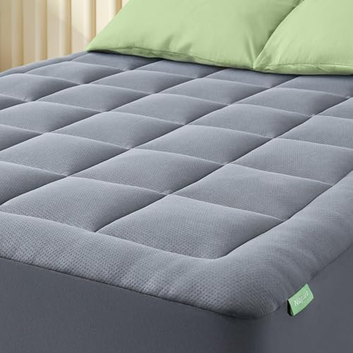 Niagara Bamboo Small Double Mattress Topper - 2.5 cm Thick Breathable Pillow Top Mattress Pad for Back Pain Relief - Pocket Topper Fits 20-50 cm Mattress (Dark Grey, 120x190 cm)