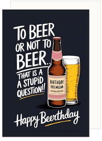 Edition Seidel Premium Geburtstagskarte mit Umschlag. Glückwunschkarte Grußkarte Karte Geburtstag Happy Birthday Mann Frau Bier lustig (G3675 SW024)