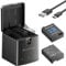 Powerextra Replacement Hero 13 Battery Charger Kit - 2-Pack 2100mAh Enduro Rechargeable Batteries with 3-Channel Fast Charger, Fully Compatible with Hero 13 Black for Reliable Performance