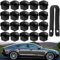 MOLIMOLI 21 Stück Auto Bolzen Abdeckung 17 mm schwarz, Auto Bolzen Abdeckung, Bolzen Abdeckung mit Auto Removal Tools und langlebige Schutz für Ihre Felgen