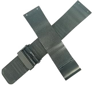 NZZXTO bracelet de remplacement pour Skagen montre unisexe avec vis 22mm (distance entre les trous 14mm) (22mm gris)