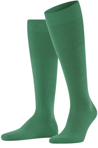 FALKE Men's Airport Knee-High Socks Breathable Climate-Regulating Odour-Neutralising Wool Cotton Long Thin Plain Elegant Flat Seam In The Toe Area For Dress Casual Business Looks 1 Pair