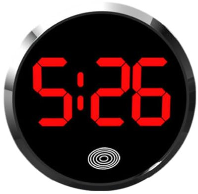 Runde Dekorative Fahrzeuguhr Für Das Armaturenbrett, Digitale Autouhr, Wasserdichte Automatische LED-Uhr Für Lüftungsschlitze Mit Touch-Aktivierung Für LKW, SUVs, Auto