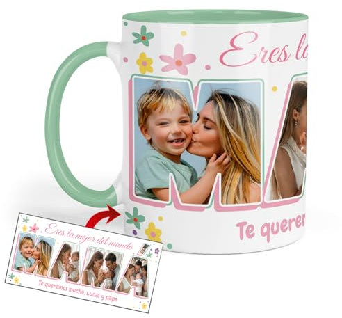 Kembilove Taza super mama | Regalo mujer | Taza mama primeriza | Tazas personalizadas | Desayuno dia de la madre | Regalo original madre (Modelo 5)