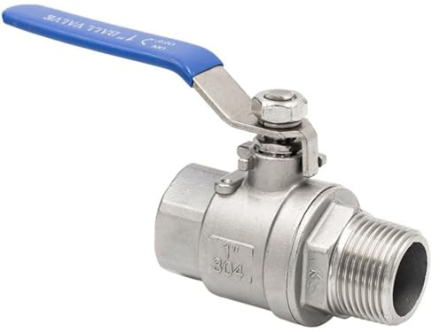 Kugelhahn aus Edelstahl 304, männlich zu weiblich, 1/4 Zoll, 3/8 Zoll, 1/2 Zoll, 3/4 Zoll, 1 Zoll, 1-1/4 Zoll, 1-1/2 Zoll, 2 Zoll, zweiteiliger Wasserleitungsventilschalter, 1 Stück (Farbe: DN8)(DN10)
