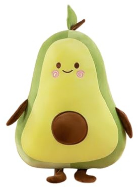 Xiyocadt Avocado Puppe, Simulations Avocado Plüschtier, Kissen Kuscheltier, Weiches Umarmungskissen, Geschenk für Jungen und Mädchen (50 cm,B)