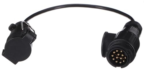 SIXTOL Trailer Cable 2 | Cable Adaptador para Enganche de Remolque de 13 Pines a 7 Polos | 50 cm