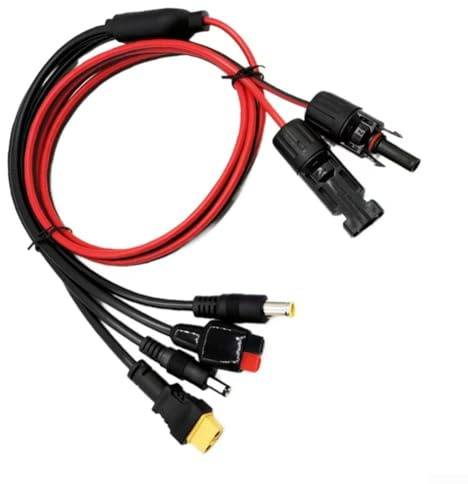 Solarmodul-Verlängerungskabel Splitter 4 in 1 Stecker mit DC5521, DC7909, Bipolarkabel für Jackery, EcoFlow Powerbanks