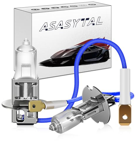 Asasytal H3 55W 12V Halogen Nebelscheinwerferlampe, 3000K Warmgelb, OEM-Ersatzlampe, 2 Stück