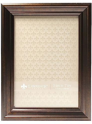 Lawrence 5x7 Classic Detailed Oil Rubbed Bronze Picture Frame Klassischer detaillierter Bilderrahmen, 12,7 x 17,8 cm, Glas, 5 x 7
