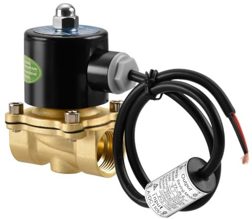 Heschen Brass Electric Solenoid Valve, 2W-200-20J, PT3/4'' Port, Direct Action Water Air, Normally Closed, Replacement Valve (DC 24V)