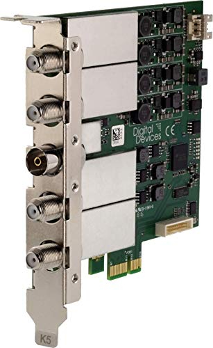 Digital Devices Max M4 – 4 Tuner TV-Karte Multi-Band (Alle Empfangsarten, SAT, Kabel, Terrestrisch, Unicable, U-HD / 4K / HEVC) - PCIe, 24/7 tauglich