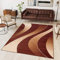TAPISO Dream Teppich Wohnzimmer Modern Wellen Streifen Braun Beige Creme Leicht Meliert Schlafzimmer Esszimmer Gästezimmer ÖKOTEX 300 x 400 cm