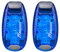 Malker LED Blinklicht Sicherheitslicht Set Sicherheit Licht für Kinder Schulranzen Nachtläufer Bergsteiger Hunde Leuchtanhänger mit Batterien Clip Dauerlicht und Blinklicht 2er（Blau）