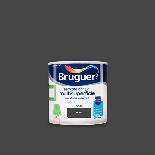 Bruguer Acrylic Multisuperficie Esmalte al agua Mate Grafito 250 ml