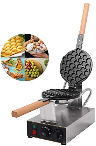 Egg Waffle Maker Bubble Waffle Puffle Maker Non-stick Rotated Professional 1300W 110V Hong Kong Style Kitchen