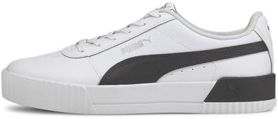 PUMA Women's Carina L Sneaker, White White Black Silver, 5 UK