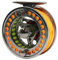 Angeler Dream Fliegenfischrolle mit Schnur, WF 3 5 8 WT Fliegenrolle, vorinstalliert, 3/4 5/6 7/8 9/10 WT, Orange Fly Line, 3/4WT Fly Reel