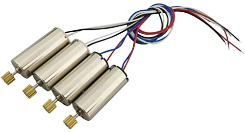 YUNIQUE GREEN-CLEAN-POWER - Set mit 4 Ersatzmotoren für RC-Drohnen JJRC H8C H8D DFD F183 | 2 Motoren im Uhrzeigersinn und 2 gegen den Uhrzeigersinn | Langlebige Messing-Riemenscheibe
