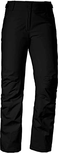 Schöffel Damen Ski Pants Alp Nova, wind- und wasserdichte Skihose, bequeme und atmungsaktive Schneehose mit Schneefang, black, 25