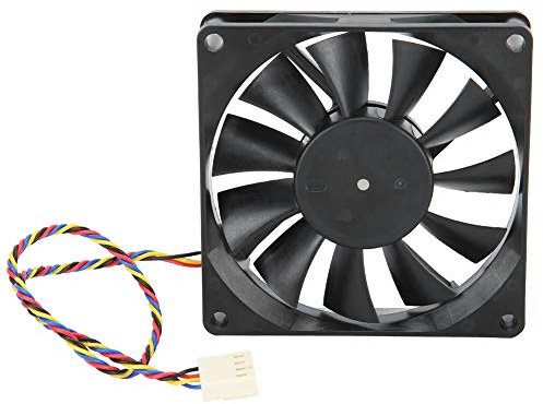 12V 0.50A PWM Cooling Fan, 80mm 5300rpm Double Ball Bearing Cooling Fan, PWM Temperature Control Cooler for PC Case/CPU Cooler