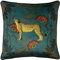 Paoletti Tropica Cheetah Kissenbezug, Polyester, Teal, 45 x 45cm, Blaugrün, Grün, Gold