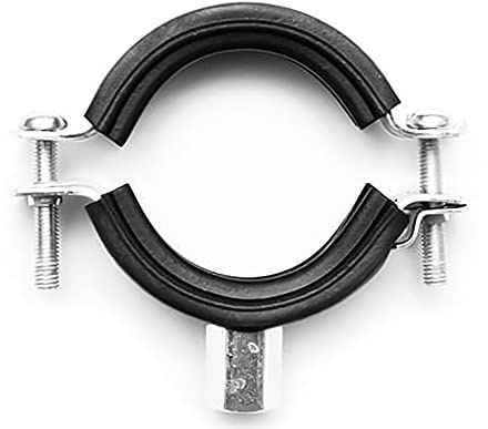 1 1/2 (47mm - 51mm) Rubber Lined Munsen Rings Pipe Clamps Pipe Hanger Anti Vibration Clamp, Bracket - (Pack of 2) - C09C 1 1/2_2