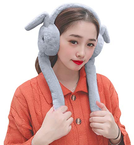 Ohrenschutz Hase Form Ohrenwärmer Damen Ohrenschützer Kinder Mädchen Earmuffs Verstellbar Ohrwärmer Weich Warm Halten Earwarmer Einfarbig Earband Gemütlich Plüsch Ohrenwärmer Winter Earwarmer Outdoor