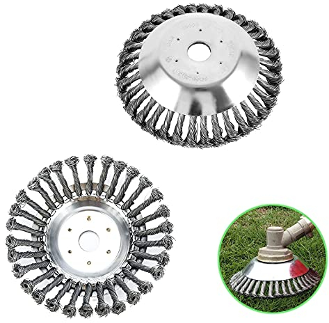 Oneroomone 2 stücke Unkrautbürste, Wildkrautbürste Wildkraut Fugenbürste 150 x 25,4mm, für Installieren von Freischneidern Effektiven Unkrautentfernung und Rostentfernung (6 Zoll)