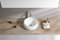 BELOFAY Modern Bathroom Basin Sink, Counter Top White Cloakroom Ceramic Basin for Bathroom, Vanity Cabinet, and Toilet (Round 1)