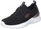 Skechers Skech-Air Dynamight-Rich Glow, Zapatillas Mujer, Black Knit/Rose Gold Trim, 37.5 EU