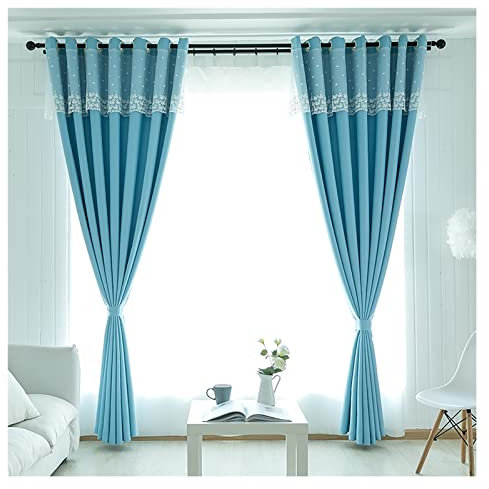 PBZLL Candy Color Einfache Vorhang Set Von 2, Blackout-Geräuschreduzierung Fertig Vorhänge for Kinderzimmer- / Arbeitszimmer, 59x54 Zoll (Color : Style 7, Size : A Panel 118x106in(W x H))