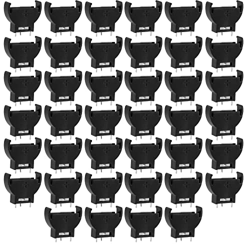 GTIWUNG 40 Stück 3V CR2032 Knopfzellen Batteriehalter CR2032 Vertikale Knopfzelle Halter, Knopfzellen Halterung CR2032 Batterie Halterung, Knopfzellenhalter Battery Holder Batteriefach CR