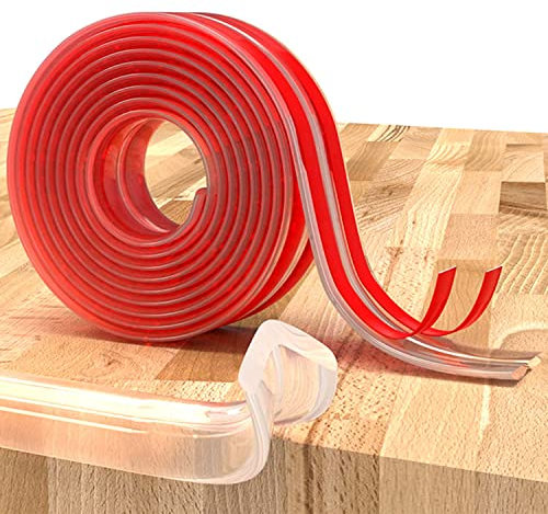 Edge Protector, Silicone Corner Protectors for Kids Transparent Table Corner Protectors Safety Baby Proofing Edge Protector Furniture Edge Protectors for Table Cabinets Drawers (2cm x 2M)