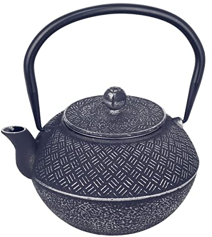 Signes Grimalt By SIGRIS - Tetera 1 litro Negro de Hierro Colado | Tetera Tetera De Hierro Tetera China 12x15x17cm