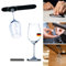 silwy® Vorteilsset Magnetgläser Wein bestehend aus feinen, magnetischen Kristallgläsern Wein (0,25 l) inkl. metallischen Nano-Untersetzern sowie einer Metall-Leiste 25 cm Black