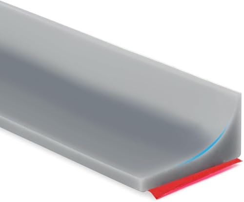 Wasserdichte Silikonstreifen für Bäder und Küchen, abschlussleiste küche, selbstklebende Wassersperren, für Badumrandungen, Küchenspülen,Verhindert das Überlaufen von Wasser (155cm/61Zoll,Grau)