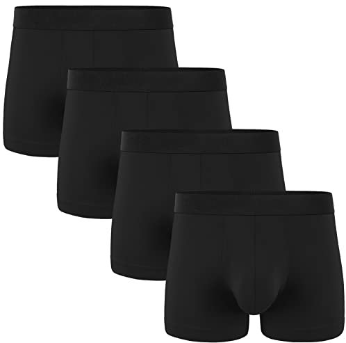 Natural Feelings Calzoncillos tipo bóxer para hombre, paquete múltiple, H: negro sólido, M