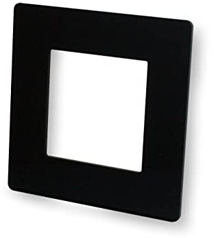 Single Light Switch Socket Surround Multipacks Trade 2mm Acrylic Finger Plate Panel (1, Black)