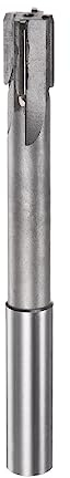 sourcing map Hartmetall Reibahle 12.7 mm, 4 Schneidig, H8/H7 Genauigkeit, Sandstrahlbeschichtung Maschinenreibahle für Metall Holz Loch Reiben, Gerade Nut Hochgeschwindigkeitsstahl Werkzeug
